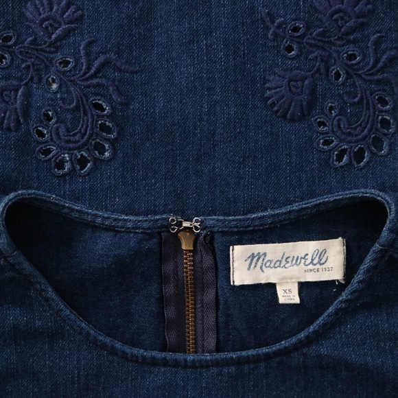 Madewell Iris lace denim top size XS - Picture 4 of 5